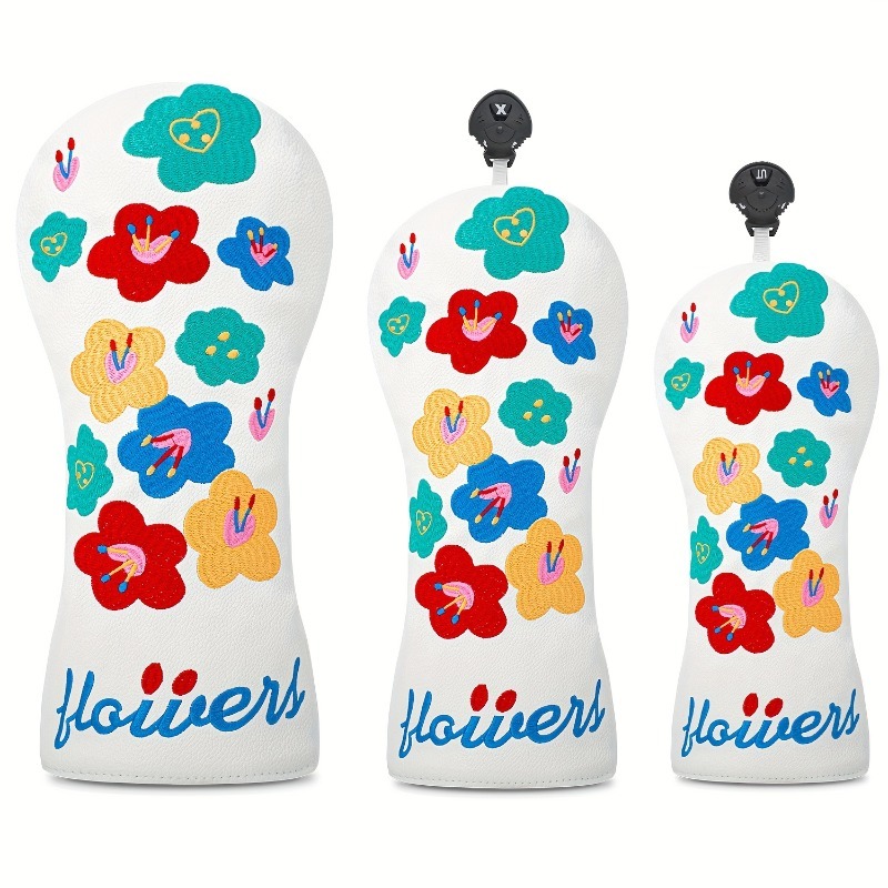 Golf Equipment Industry - Floral Design Golf Club Head Cover